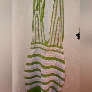 Crochet low cut dress